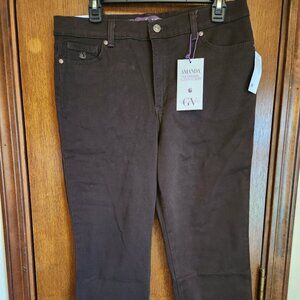 Gloria Vanderbilt Amanda Jeans Size 14P Coffee
